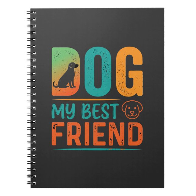 Hund Min Bästa Vän Retrodesign Anteckningsbok (Framsidan)