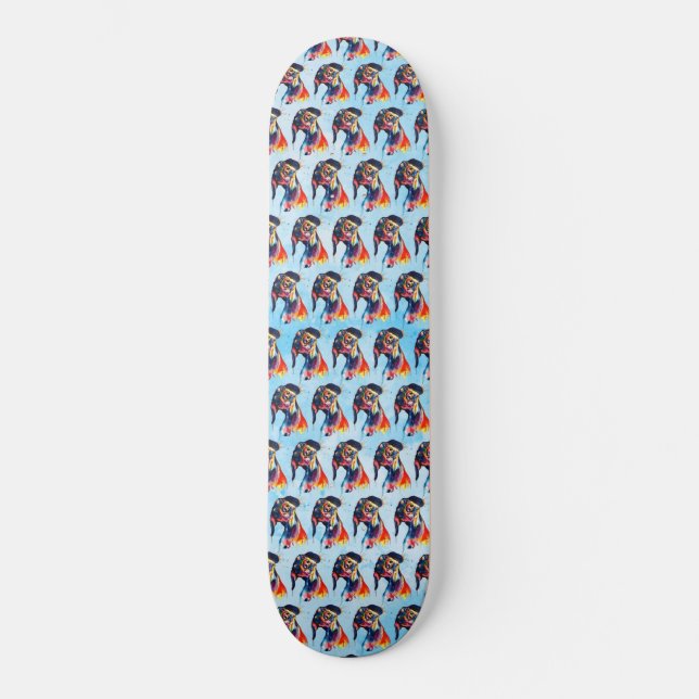 Hund Mini Skateboard Bräda 18,5 Cm (Framsida)