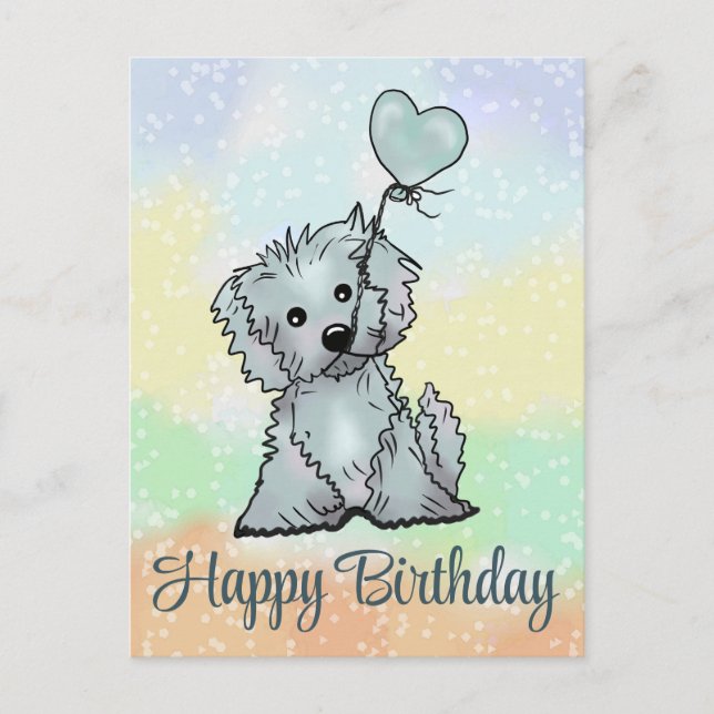 Hund mit Herz Postkarte Vykort (Framsida)