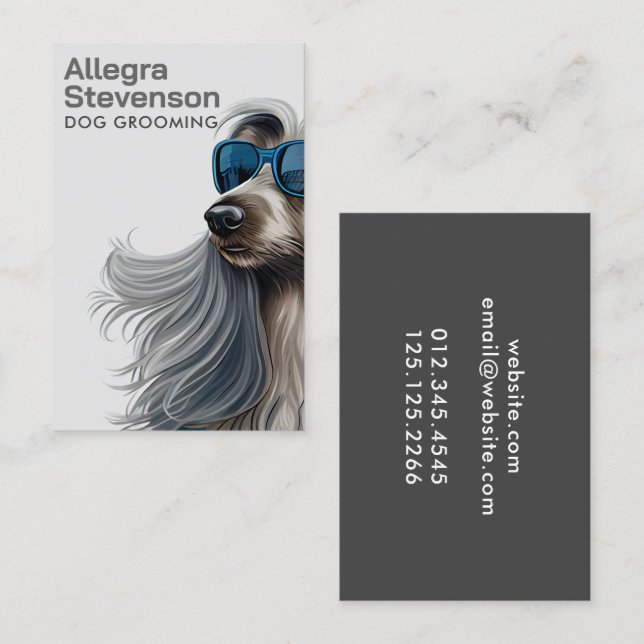 Hund moderna enkla typografi visitkort (Fram/baksida)