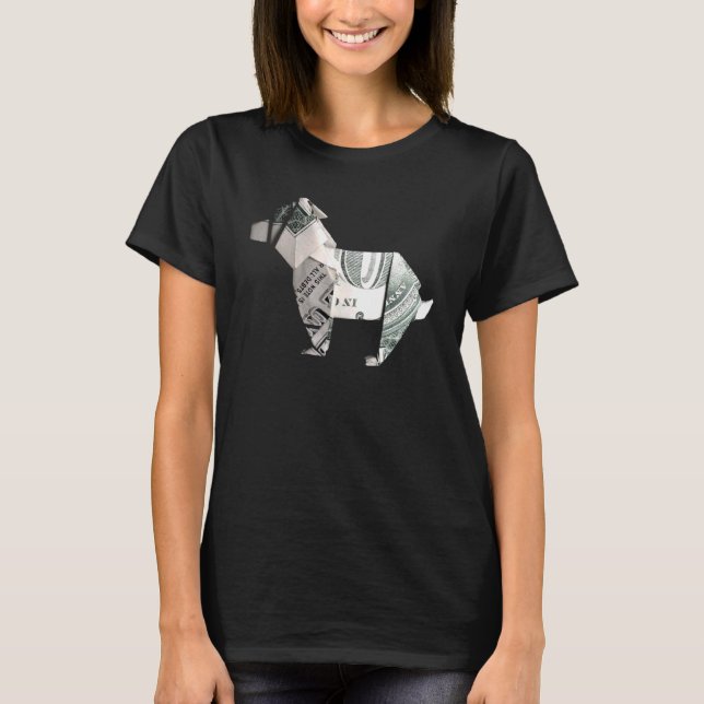 Hund Money Origami Pengarar T Shirt (Framsida)