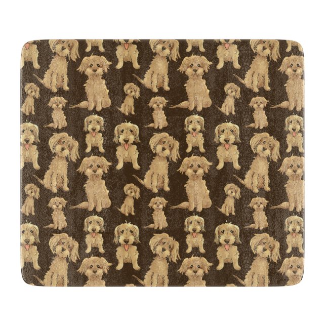 Hund Mönster Brown labradoodle goldendoodle (Framsidan)