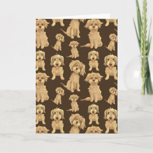 Hund Mönster Brown labradoodle goldendoodle Kort