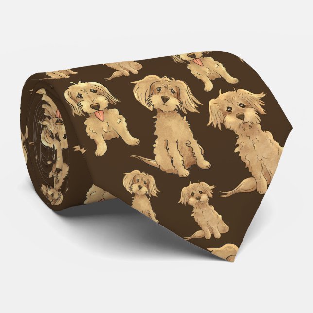 Hund Mönster Brown labradoodle goldendoodle Slips (Rullad)