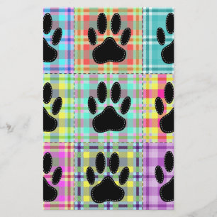Hund Mönster Quilt Brevpapper