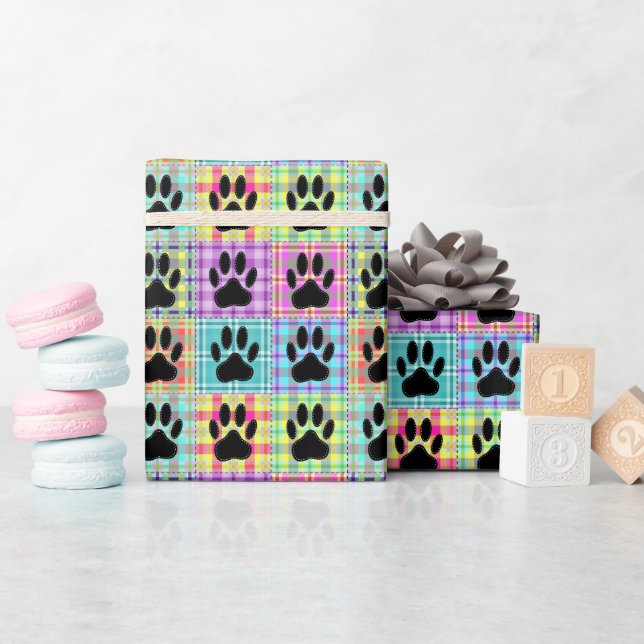 Hund Mönster Quilt Presentpapper (Baby Shower)