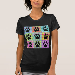 Hund Mönster Quilt T-shirt