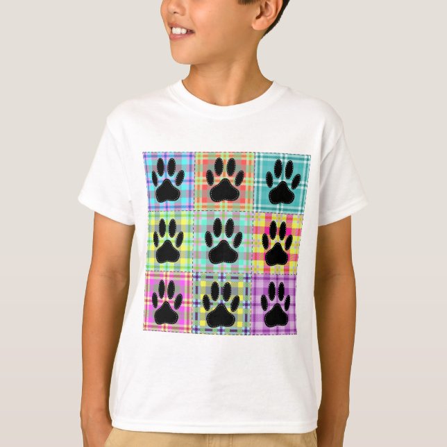Hund Mönster Quilt Tröja (Framsida)
