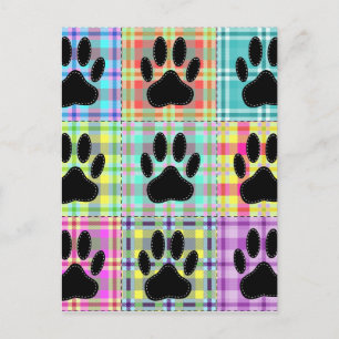 Hund Mönster Quilt Vykort