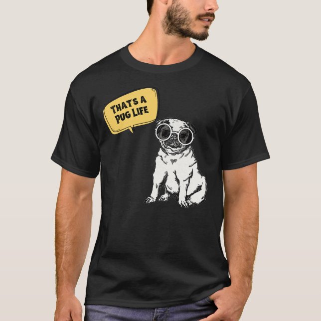 Hund Mops Labrador Valp T Shirt (Framsida)
