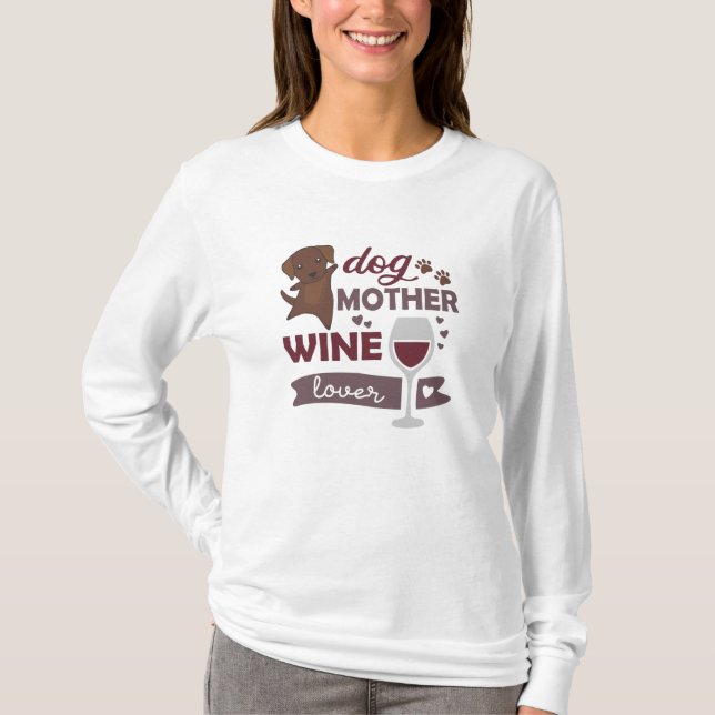 Hund Mor Älskare Cute Brown Labrador T Shirt (Framsida)