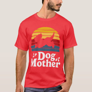 Hund Mor Retroype roligt T Shirt