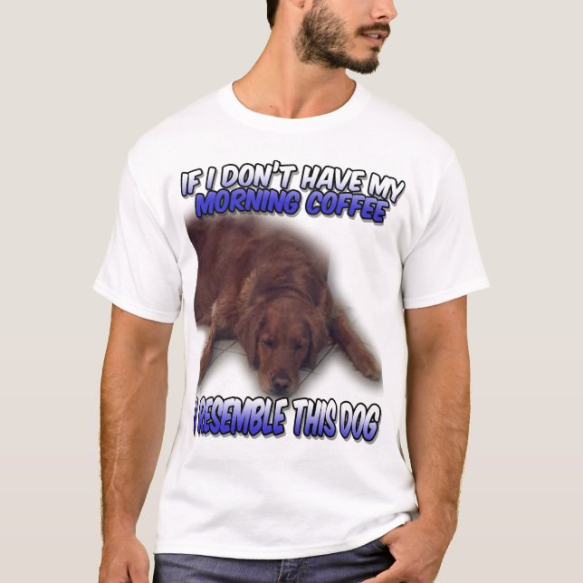 Hund morgon Coffee T-Shirt (Framsida)