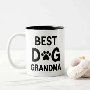 Hund mormor, bästa Hund mormor, jag Kärlek Min mor Två-Tonad Mugg