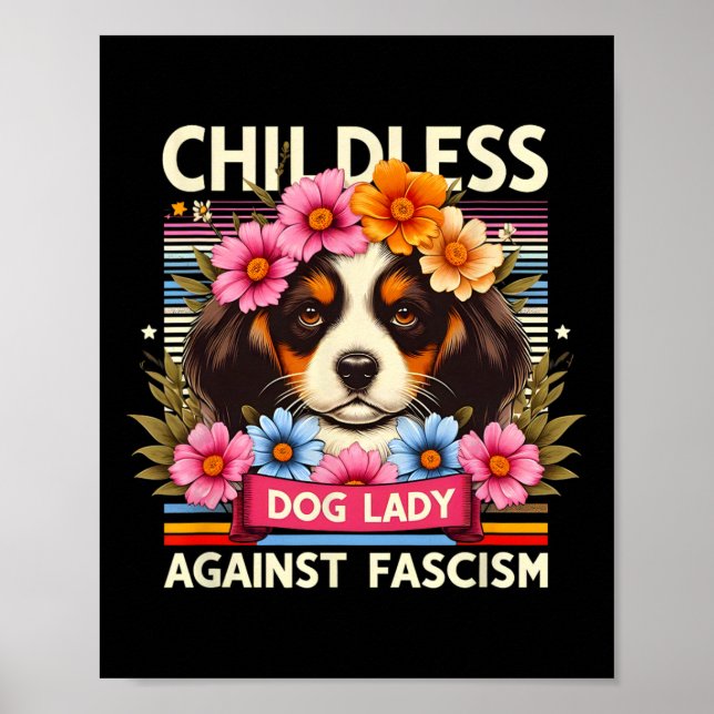 Hund mot fascismen Hundälskare Kamala Harris Poster (Framsidan)