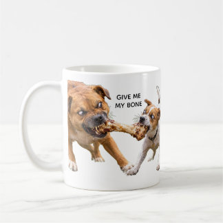 HUND mot HUND om ett ben Kaffemugg