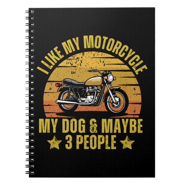 Hund Motorcykel Anteckningsbok (Framsidan)