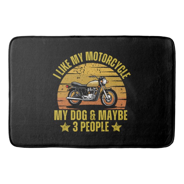 Hund Motorcykel Badrumsmatta (Framsidan)