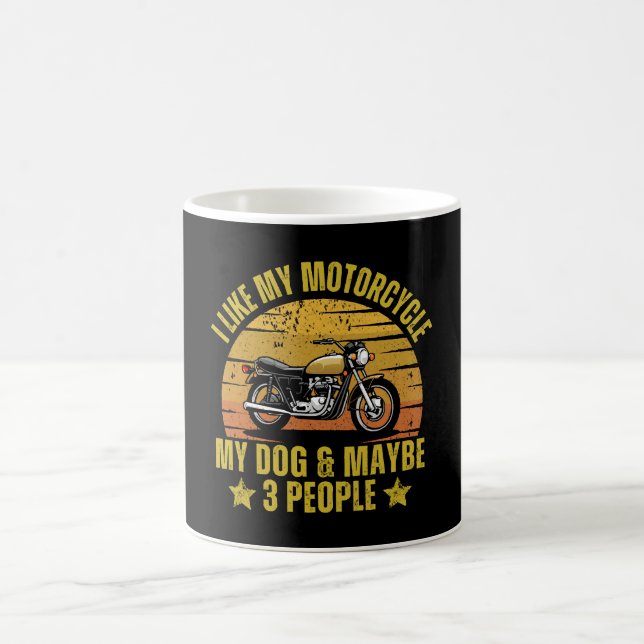 Hund Motorcykel Kaffemugg (Center)