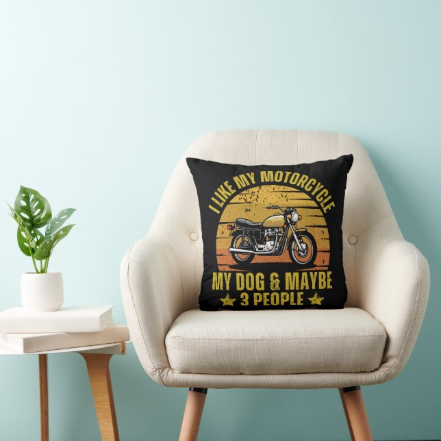 Hund Motorcykel Kudde (Stol)