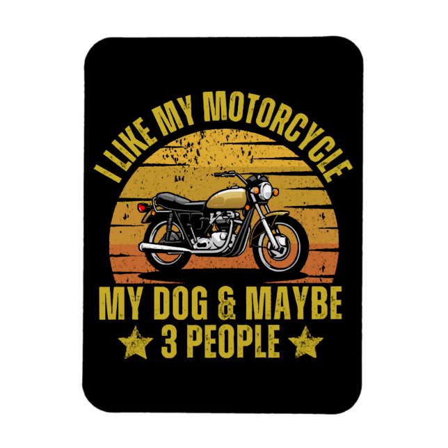 Hund Motorcykel Magnet (Vertikal)