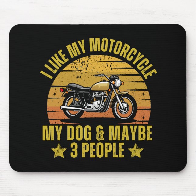Hund Motorcykel Musmatta (Framsidan)