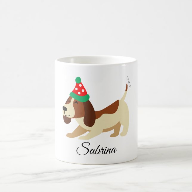 Hund, Mugg, jul Mugg, Julafton Gift Personlig Kaffemugg (Center)