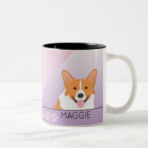 Hund Mugg Mina hjärtan-Tillhör till en Corgi Mod