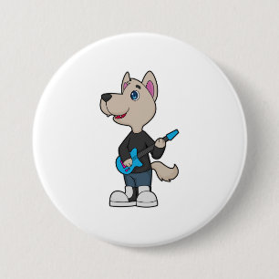 Hund Musician Guitar Music Knapp