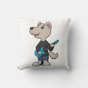 Hund Musician Guitar Music Kudde