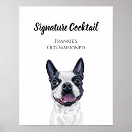 Hund Namnteckning Drag-tecken Poster