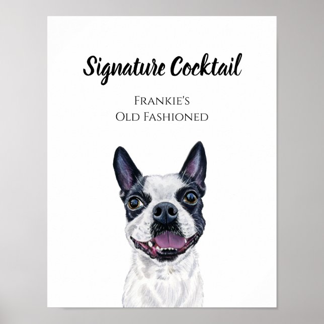 Hund Namnteckning Drag-tecken Poster (Framsidan)