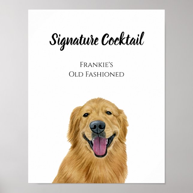 Hund Namnteckning Drag-tecken Poster (Framsidan)