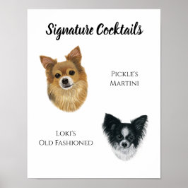 Hund Namnteckning Drag-tecken Poster