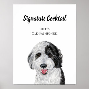 Hund Namnteckning Drag-tecken Poster