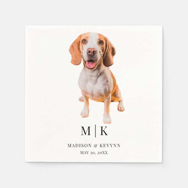 Hund Napkins Bröllop Pappersservett (Framsidan)