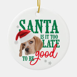 Hund Naughty eller Nice Ornament