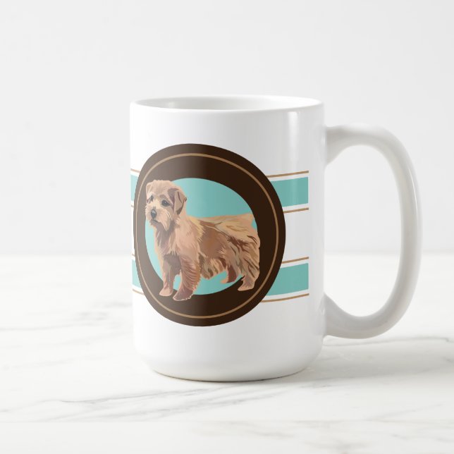 Hund Norfolk skräcker Kaffemugg (Höger)