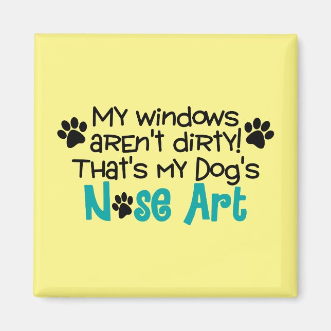Hund Nose Art Magnet (Framsidan)