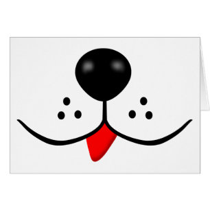 Hund Nose - och munkort Hälsningskort