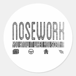 Hund- Nosework: Du vet den, när du vädrar den Runt Klistermärke