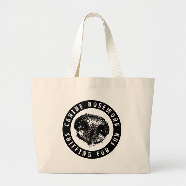 Hund- Nosework som sniffar för roligt Jumbo Tygkasse (Framsidan)