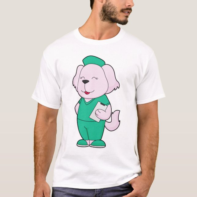 Hund Nurse T Shirt (Framsida)