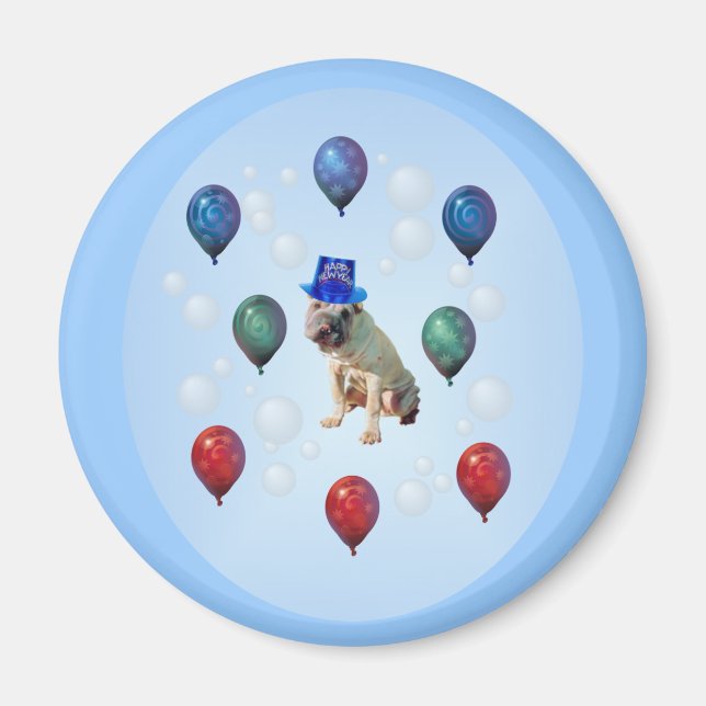 HUND NYA ÅR MAGNET (Framsidan)