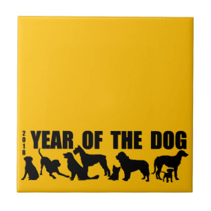 hund nyår 2018 kakelplatta