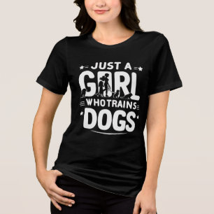 Hund Obedience Coach för flickan som Kärlek Hundar T Shirt