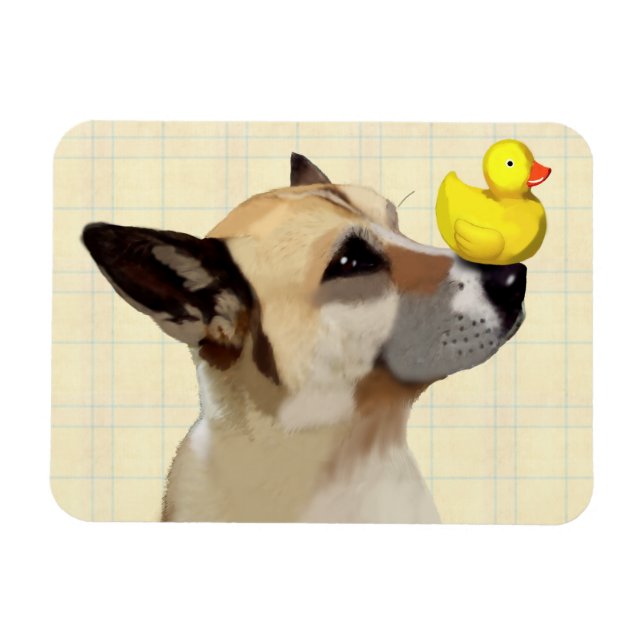 Hund och Anka Magnet (Horisontell)