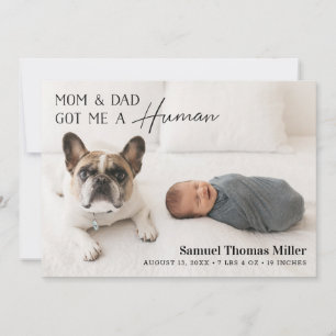 Hund och Baby Birth Meddelande