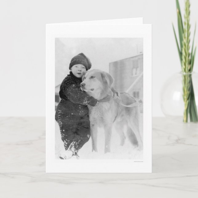Hund och barn Nome Alaska 1926 Kort (Framsida)