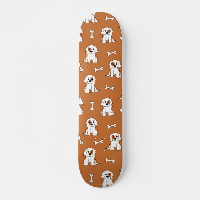Hund och ben mini skateboard bräda 18,5 cm (Framsida)